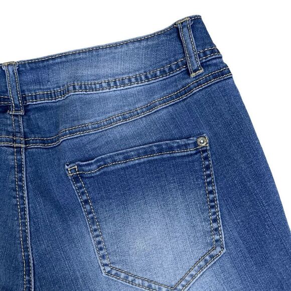 C est. 1946 Women's size Stretch denim Cutoff patched distressed 4" Jean shorts - Picture 11 of 15